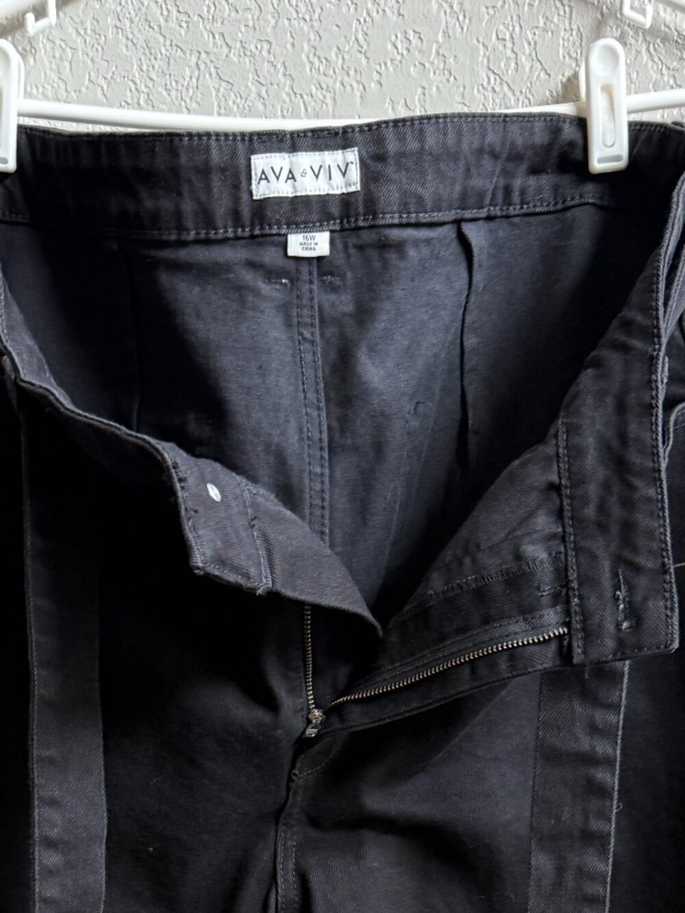 Ava & Viv Black denim, Baggy, Belted.